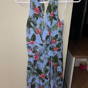 Shop These Three Never worn Hawaiian halter mini dress with knot detail in front